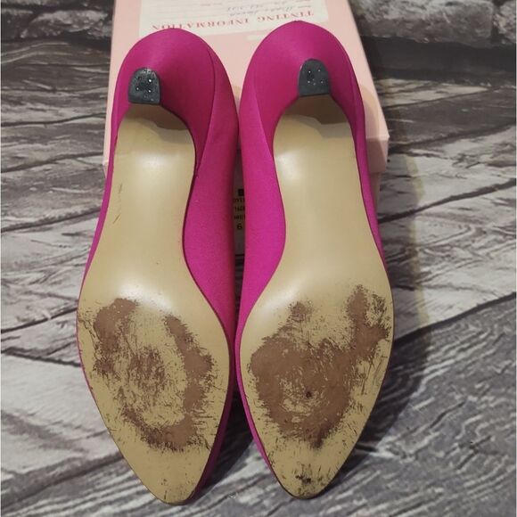 VTG Dyeables White Heels Dyed Pink sz 6B Shoes - Picture 7 of 9